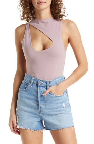 Free People Keep It Going Cutout Sleeveless Bodysuit In Pink