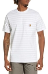 Carhartt Scotty Stripe Pocket T-shirt In Weiss