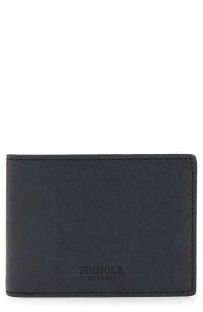 Shinola Slim Bifold Wallet In Navy