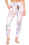 Felina Velvety Soft Loungewear Jogger Pants In Lantana/ Shark Tie Dye