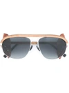 GOLD AND WOOD GOLD AND WOOD 'BORN HERITAGE' SUNGLASSES - GREY,BORNHERITAGE0111642696