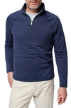 Faherty Movement Stretch Half Zip Pullover In Blue Nights