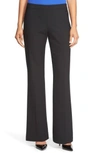 Hugo Boss Tulea Side Zip Tropical Stretch Wool Trousers In Black
