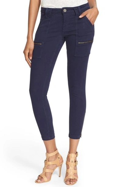 Joie Park Twill Skinny Jeans In Dark Navy