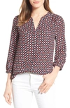 Nydj High/low Crepe Blouse In French Kisses