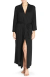 Natori Shangri-la Long Robe In Black