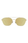 Givenchy 57mm Aviator Sunglasses In Golden Brown