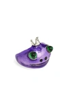 Collina Strada Frog Prince Recycled Pewter Ring In Purple