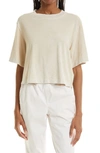 Cotton Citizen Beige Tokyo Crop T-shirt In Vintage Oatmeal