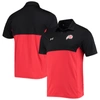 UNDER ARMOUR UNDER ARMOUR BLACK/RED UTAH UTES 2022 BLOCKED COACHES PERFORMANCE POLO
