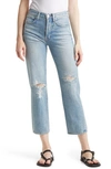 Edwin Kali High Waist Ankle Straight Leg Jeans In Mission