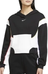 Nike Sportswear Women's Oversized Fleece Hoodie In Black,white,white
