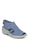 Bzees Dream Womens Cut-out Wedges In Washed Denim