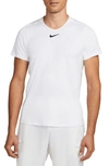 Nike Court Advantage Slim-fit Logo-print Recycled Dri-fit Tennis T-shirt In White
