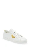 Prada Logo-detailed Leather Low-top Sneakers In White