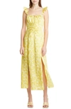 CINQ À SEPT MILICENT FLORAL MIDI DRESS