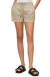 Allsaints Aleida Drawstring Shorts In Pale Taupe