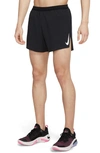 Nike Aeroswift 4" Running Shorts In Black/ White