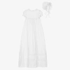 BEATRICE & GEORGE WHITE CEREMONY GOWN & BONNET