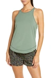 Sweaty Betty Breathe Easy Run Tank Top In Heath Green