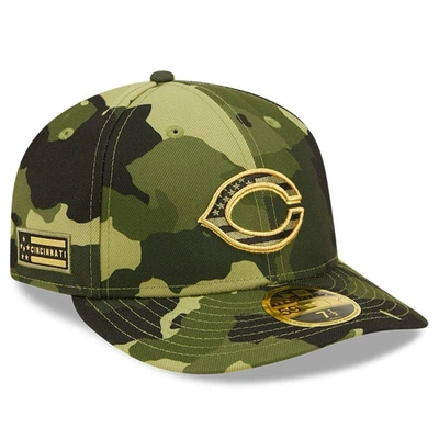 New Era Camo Cincinnati Reds 2022 Armed Forces Day On-field Low Profile 59fifty