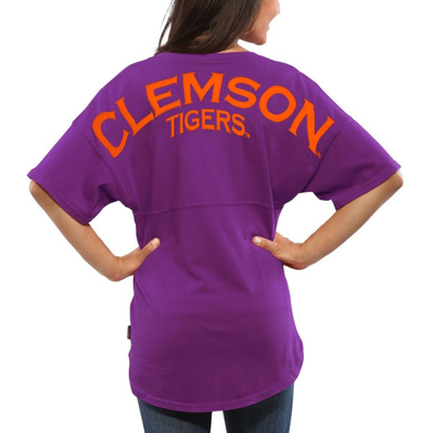 Spirit Jersey Purple Clemson Tigers  Oversized T-shirt