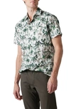 Rodd & Gunn Sabre Peak Print Short Sleeve Cotton Button-up Shirt In Forest