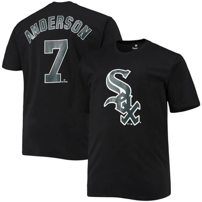 Fanatics Branded Tim Anderson Black Chicago White Sox Big & Tall Logo T-shirt