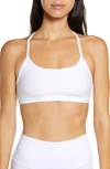 Beyond Yoga Space Dye Slim Racerback Sports Bra In Cloud White