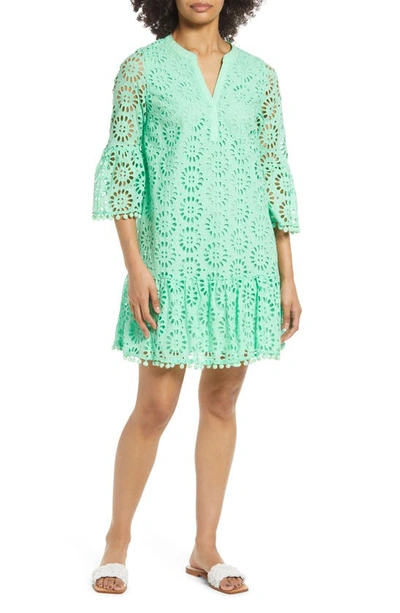 Lilly Pulitzer Bekah Eyelet Shift Dress In Patina Green Oversized Pinwheel  Eyelet | ModeSens