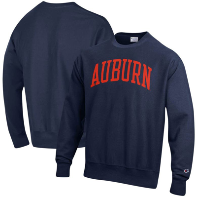 Champion Navy Auburn Tigers Arch Reverse Weave Pullover Sweatshirt