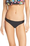 Pilyq Basic Ruched Bikini Bottoms Black In Midnight