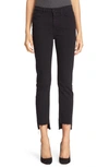 Frame Le High Straight High Waist Staggered Hem Jeans In Film Noir