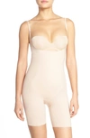 Spanx Neutral Oncore Sculpting Open Bust Bodysuit In Soft Nude