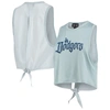 The Wild Collective Women's  Light Blue Los Angeles Dodgers Open Back Twist-tie Tank Top In Light Blue