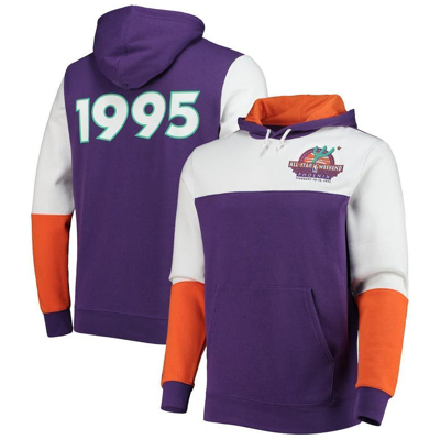 Mitchell & Ness Men's  Purple Nba Hardwood Classics 1995 All-star Game Colorblock Fusion Pullover Hoo