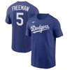 NIKE NIKE FREDDIE FREEMAN ROYAL LOS ANGELES DODGERS NAME & NUMBER T-SHIRT