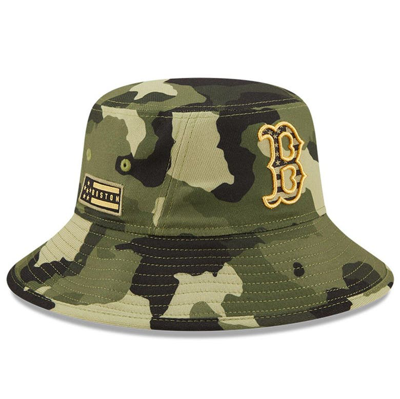 New Era Camo Boston Red Sox 2022 Armed Forces Day Bucket Hat