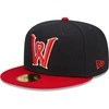 NEW ERA NEW ERA NAVY WORCESTER RED SOX AUTHENTIC COLLECTION TEAM ALTERNATE 59FIFTY FITTED HAT