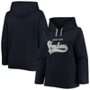 SOFT AS A GRAPE SOFT AS A GRAPE NAVY NEW YORK YANKEES PLUS SIZE SIDE SPLIT PULLOVER HOODIE