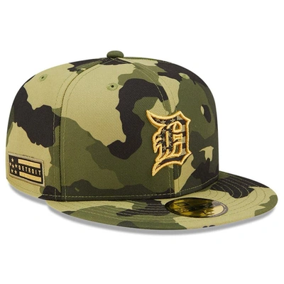New Era Camo Detroit Tigers 2022 Armed Forces Day On-field 59fifty Fitted Hat
