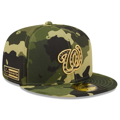 New Era Camo Washington Nationals 2022 Armed Forces Day On-field 59fifty Fitted Hat