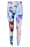 Sweaty Betty Super Sculpt Pocket 7/8 Leggings In Pink Art Print