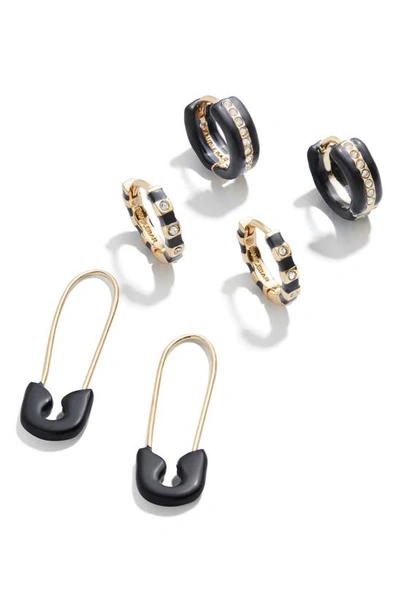 Baublebar Maisie Set Of 3 Earrings In Black