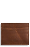 Shinola Navigator Leather Five Pocket Card Case In Brown