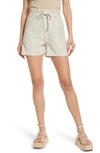 Rag & Bone Stripe Paperbag Shorts In Natural Stripe