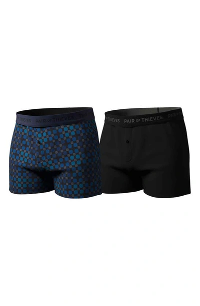 Pair Of Thieves Assorted 2-pack Supersoft Boxer Briefs In Navy/ Black