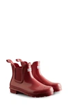 Hunter Original Gloss Waterproof Chelsea Boot In Glenmore Rose