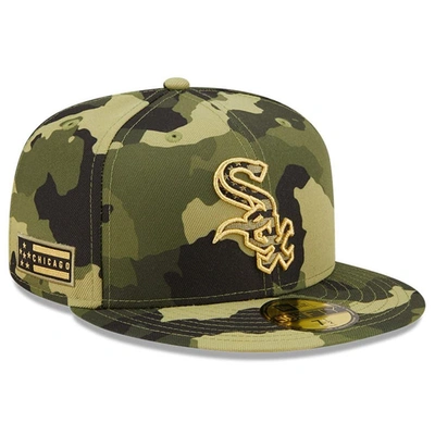 New Era Camo Chicago White Sox 2022 Armed Forces Day On-field 59fifty Fitted Hat