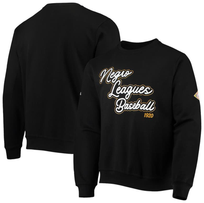 Stitches Black Negro League Baseball All-over Print Logo Pullover Hoodie